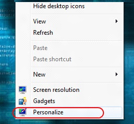 Desktop Properties, Personalize